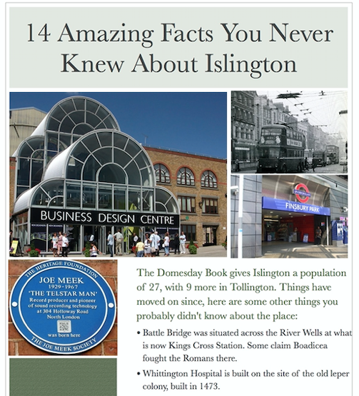 14 amazing Islington facts